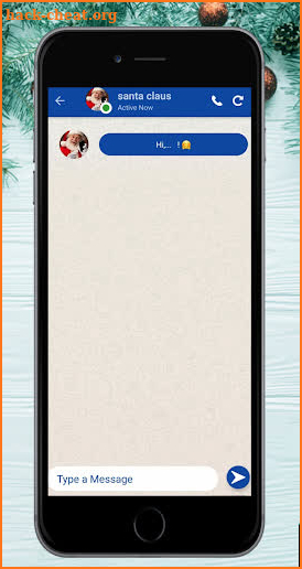 Call from santa claus video calling screenshot