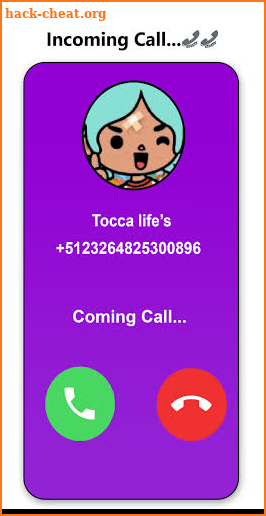 Call from toca life's 📱Chat +video call Simulator screenshot