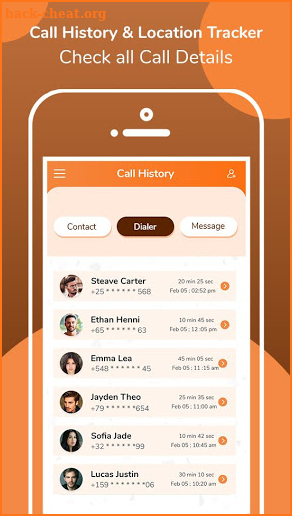 Call history & Call Detail screenshot