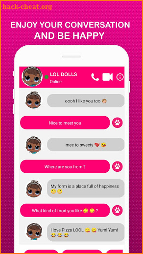 Call Lol dolls Chat + video call (Simulation) screenshot