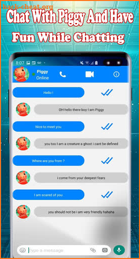 Call Piggy From Roblx - Fake Video Call 2020 screenshot