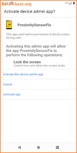 Call Proximity Sensor Fix screenshot