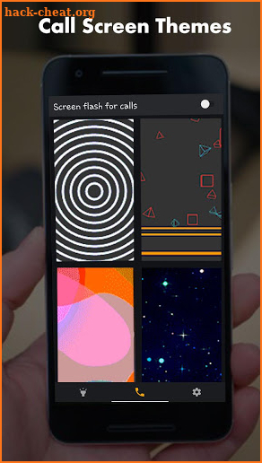 call screen: flashlight, color screen- color flash screenshot