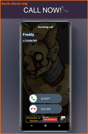 Call with Freddy - Prank fake call Simulator 🐻 screenshot