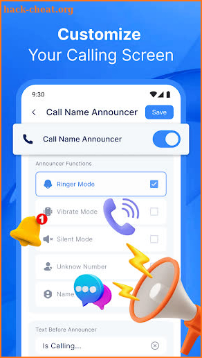 Caller Announcer: Name & Theme screenshot