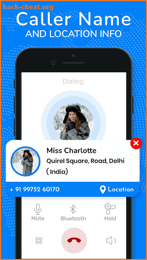 Caller name and Location info screenshot