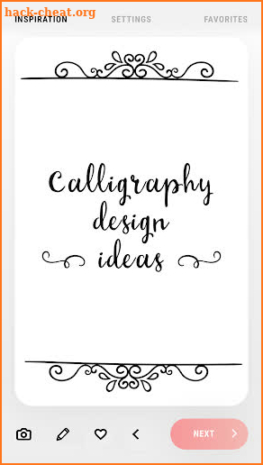 Calligraphy design ideas app screenshot