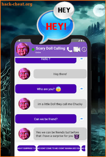 Calling Chucky Doll Chat & video Call (Simulation) screenshot