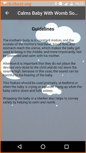 Calms Baby With Womb Sound screenshot