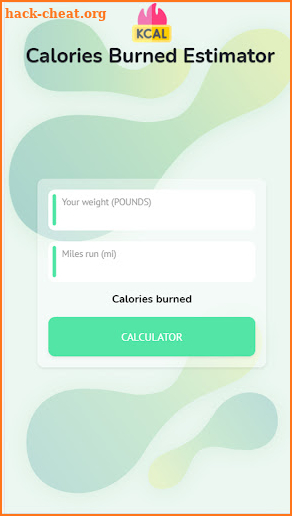 Calories Burned Estimator screenshot