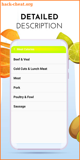 calories in food app screenshot