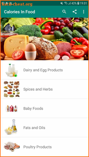 Calories in Food for 10,000+ products and recipes screenshot