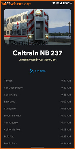 Caltrain Live screenshot
