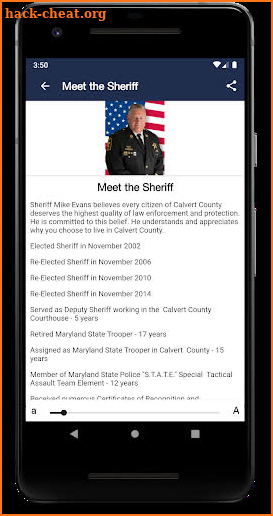 Calvert County Sheriff's Office screenshot