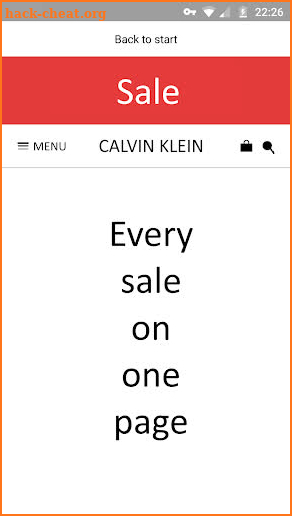 Calvin Klein Online App screenshot