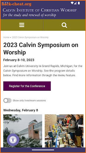 Calvin Symposium on Worship screenshot