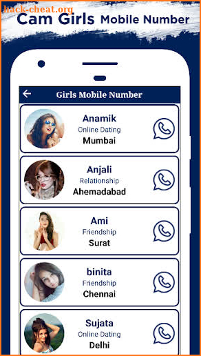 Cam Girls Mobile Number(Prank) screenshot