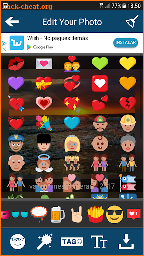 Camara emoji editor stickers screenshot