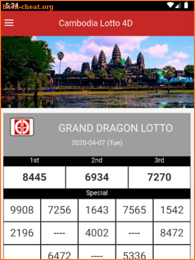 Cambodia Lotto 4D Live screenshot