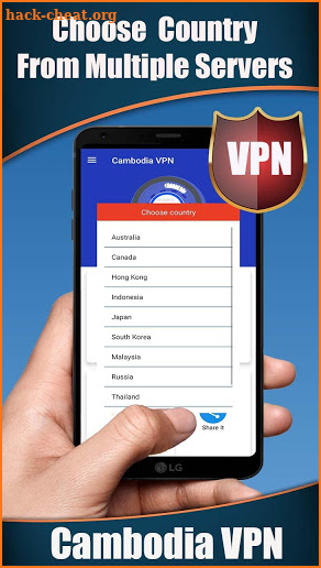 Cambodia VPN - Get Fast & Free Cambodia IP screenshot