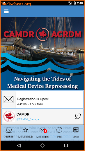 CAMDR Events screenshot