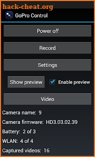 Camera Controller for GoPro screenshot