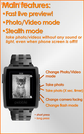 Camera for Pebble screenshot