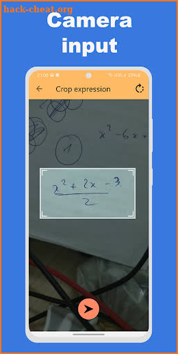 Camera math calculator - Take photo to solve screenshot