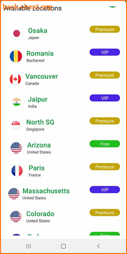 Camo VPN screenshot