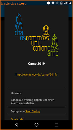 Camp Schedule 2019 screenshot