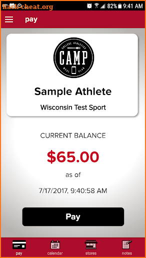 CAMP - Student Athlete App screenshot