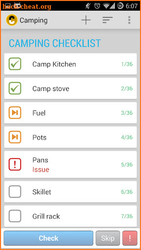 Camping Checklist Pro screenshot