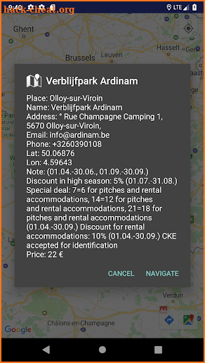 Camping Key Europe Maps 2018 screenshot