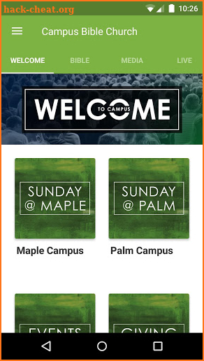 Campus Bible Church screenshot
