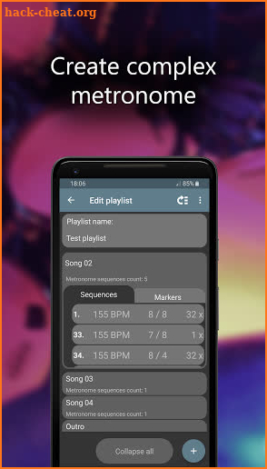 Camtronome - metronome, camera screenshot