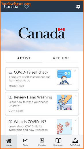 Canada COVID-19 screenshot