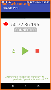 Canada VPN screenshot