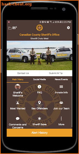Canadian County Sheriff's Office screenshot