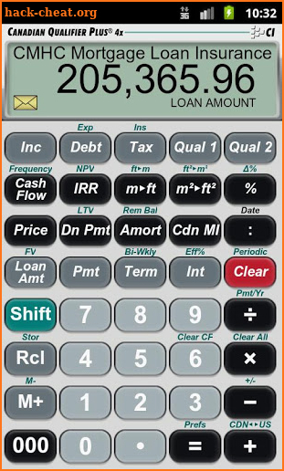 Canadian QP4x Loan Calculator screenshot