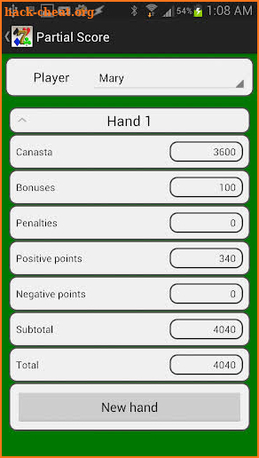 Canasta Score Pro screenshot