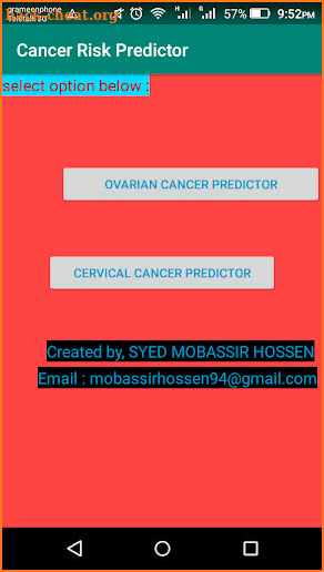 Cancer Predictor screenshot