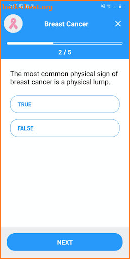 Cancer Quiz screenshot