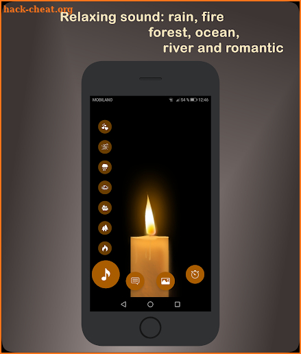 Candle for relaxing, sleep and romantic. screenshot