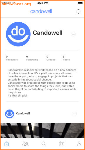 Candowell é a nova rede social brasileira. screenshot
