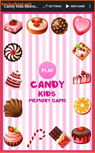 Candy & Desserts Kids Memory Matching Game screenshot