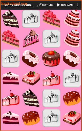 Candy & Desserts Kids Memory Matching Game screenshot