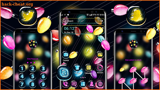 Candy Bulb Launcher Theme screenshot