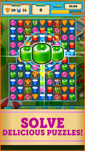Candy Food Mania - New Match 3 Games 2020 Bonuses screenshot