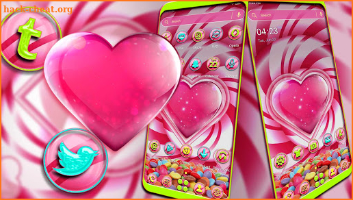 Candy Heart Theme screenshot