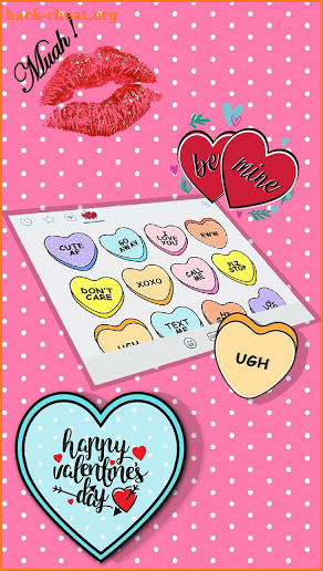 Candy Hearts Valentine Emoji Stickers screenshot